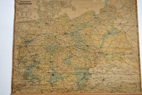 Wandkarte eisenbahnstrecken - wandkarte,