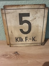 Eisenbahnschild Klb. F.-K. 5