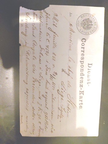 Dienst correspondenz karte der - dienst,